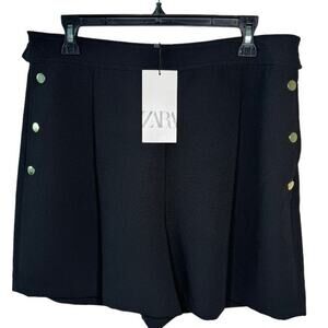 Zara Black shorts with side zip